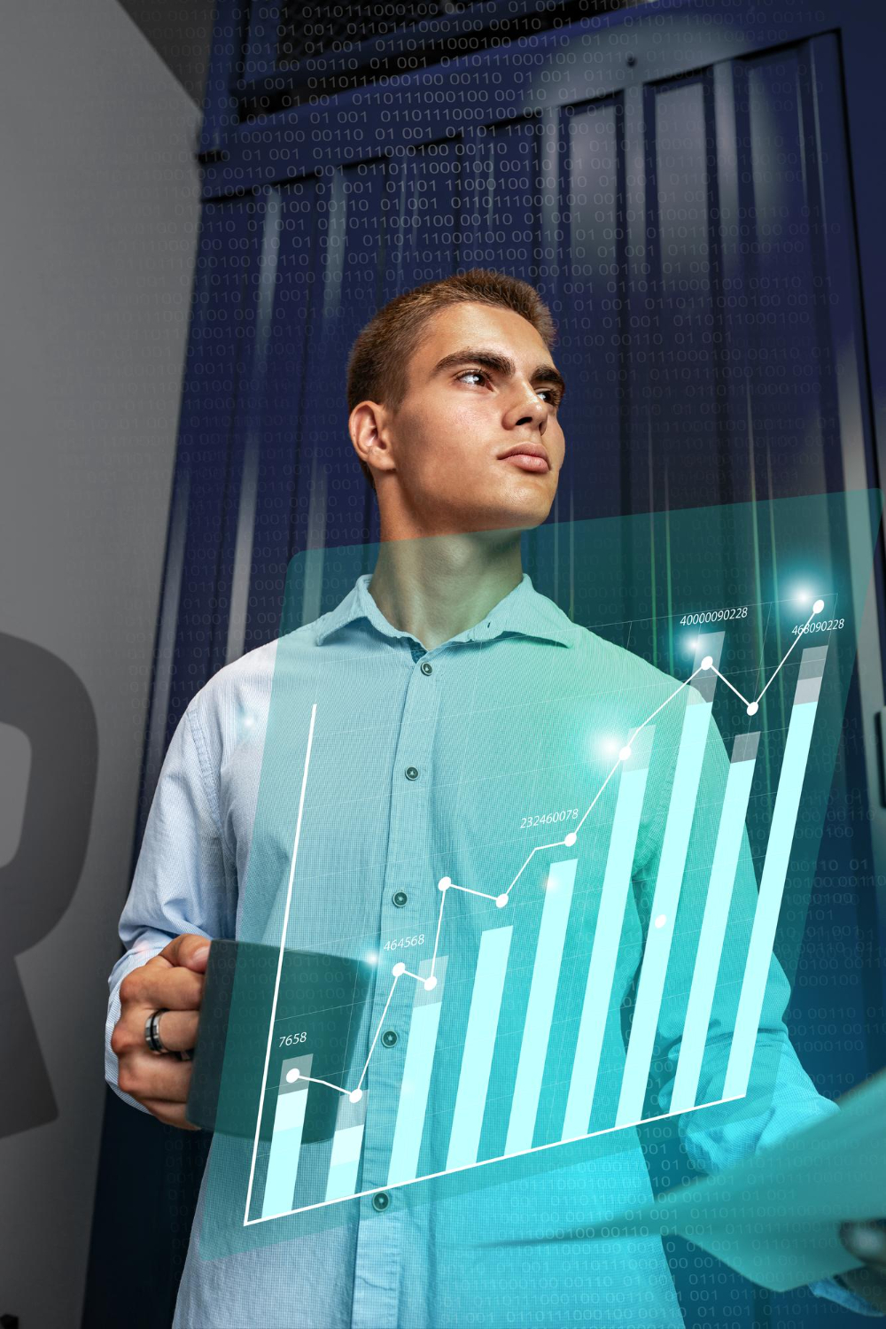 Server room or systems dashboard representing infrastructure